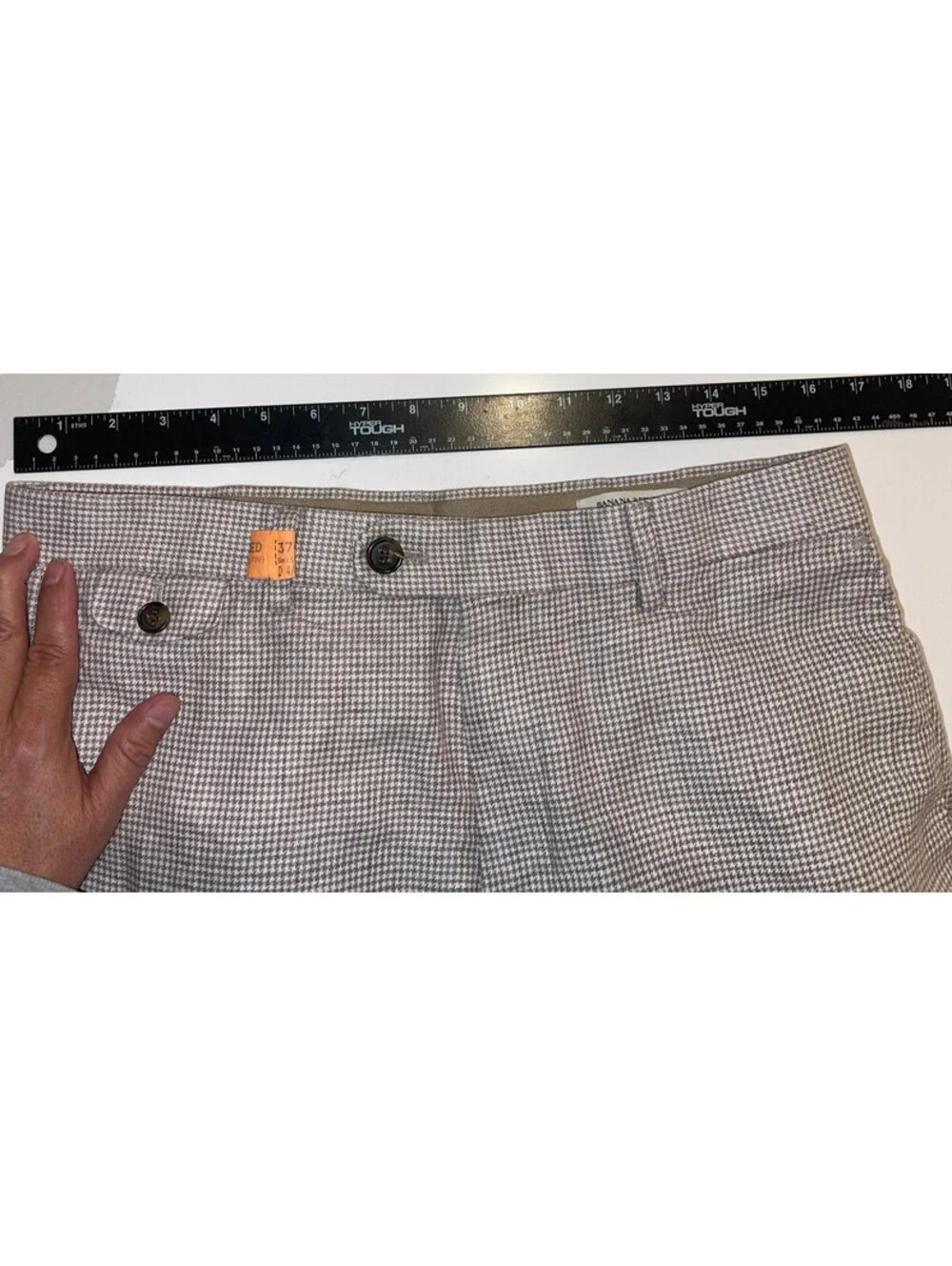 DESIGNER BANANA REPUBLIC TAILORED SLIM FIT TAN DRESS PANTS SIZE 32L 32/LONG 32 L
